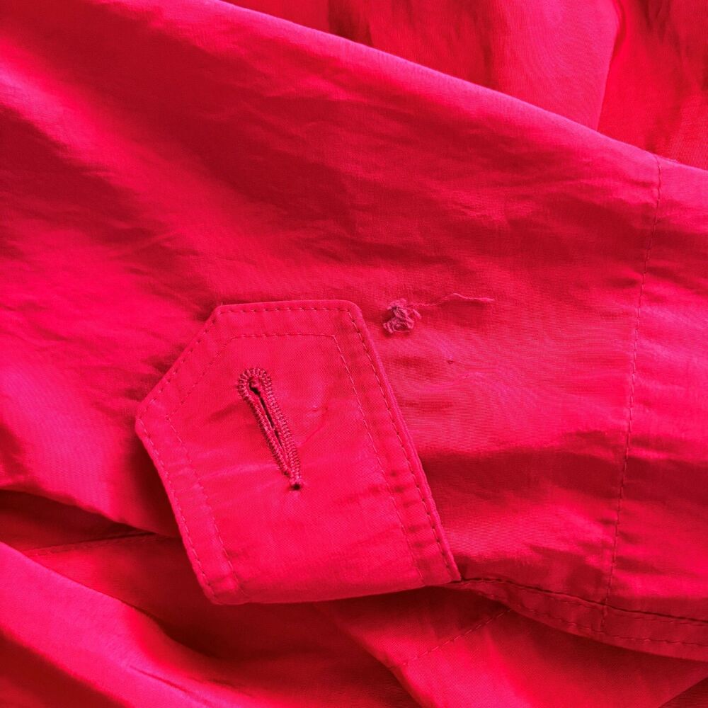 Forecaster Boston Womens Long Raincoat Size M Red Hood Union Made USA Vintage - Picture 7 of 8